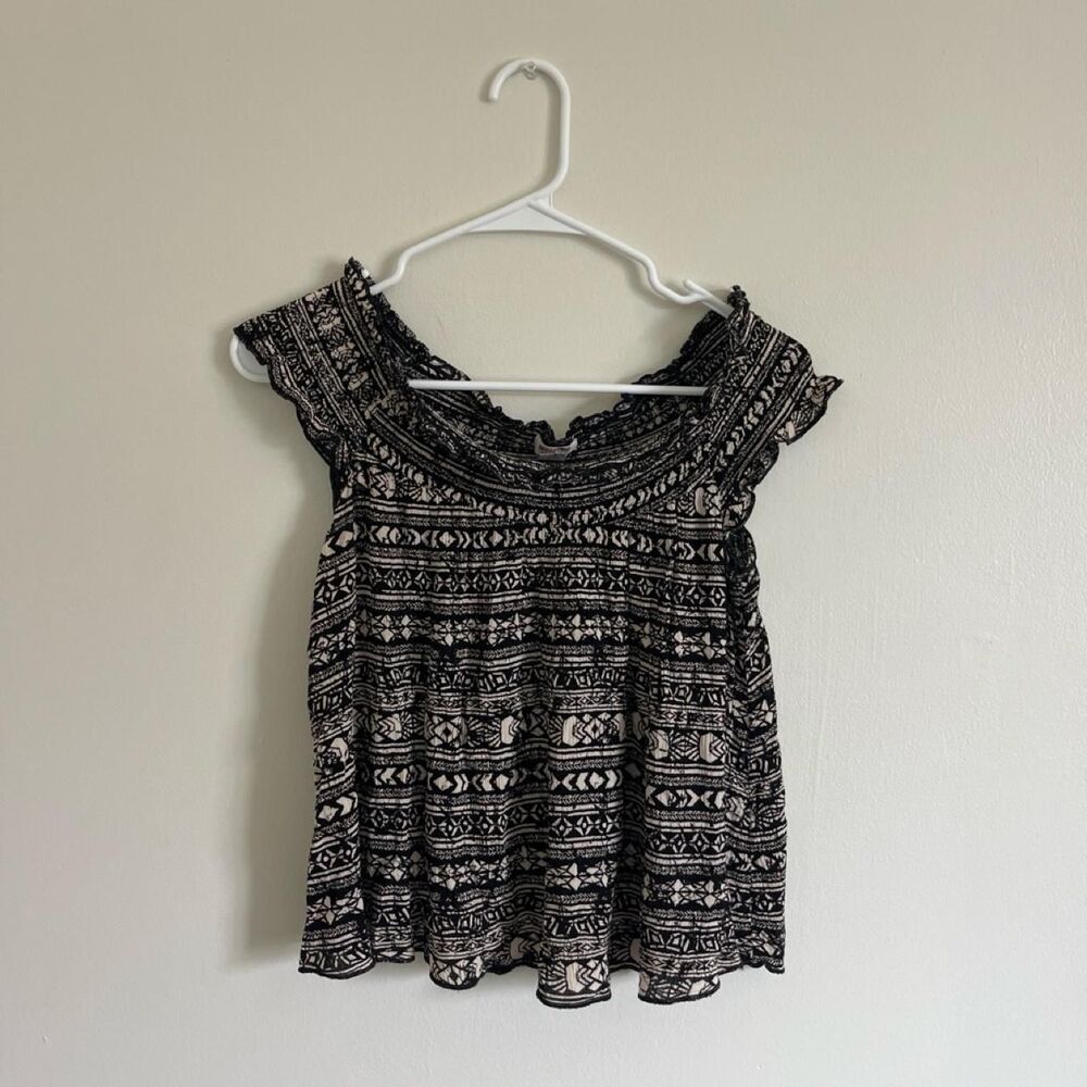 Mossimo Women's Black and Grey Blouse
